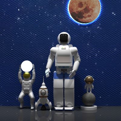 现代型宇航员雕塑模