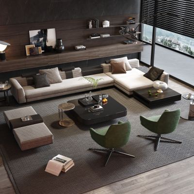 现代简约沙发茶几组合