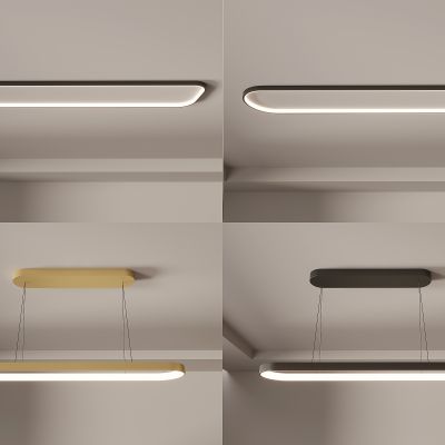 超薄长条吸顶灯  现代简约走廊过道灯  极简阳台灯  轻奢长方形吸顶灯su