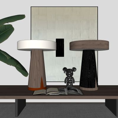 侘寂，台灯，亚克力，木质