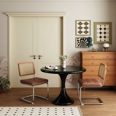 现代中古风餐厅桌椅组合