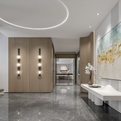 现代别墅玄关过道