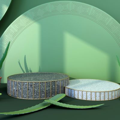 电商产品展台芦荟化妆品洗护美陈