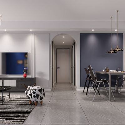 现代客餐厅，客餐厅，客厅，餐厅