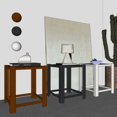 现代，边几，角几，床头柜，玻璃，黑钢