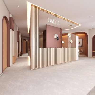 现代侘寂美容店门头