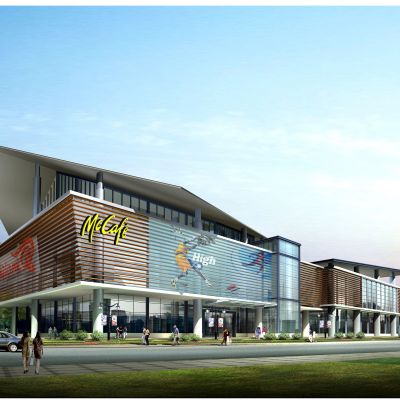 某小区会所施工图及效果图