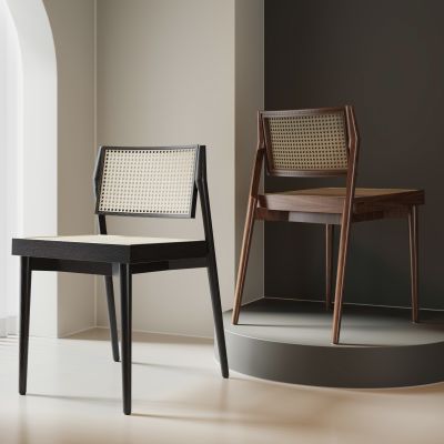 现代藤编单椅 餐椅