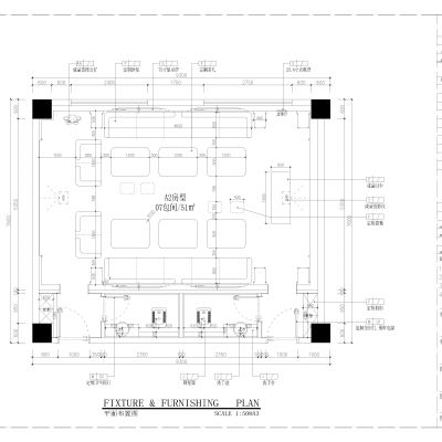 现代KTV大包间施工图