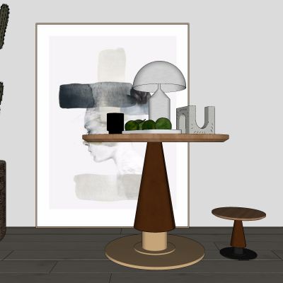 边几，侘寂，现代，圆几