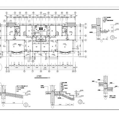 双栋联排别墅住宅建筑施工图