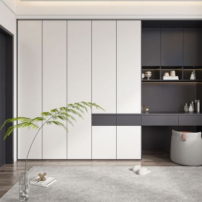 现代衣柜_穿插式梳妆台