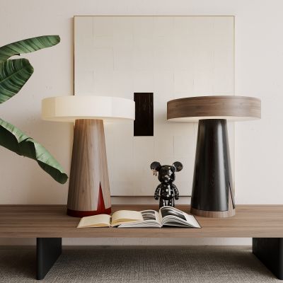 侘寂，台灯，亚克力，木质