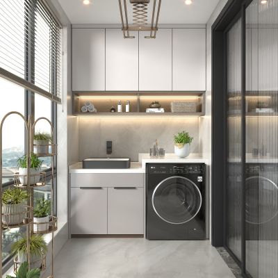 现代阳台3D模型