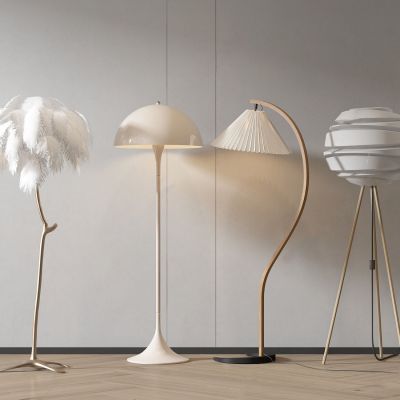 奶油风落地灯