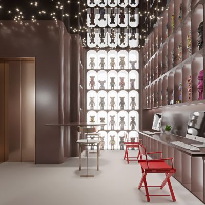 现代潮玩公仔展厅