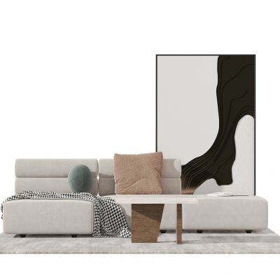 现代沙发茶几组合