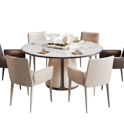 现代餐桌椅组合