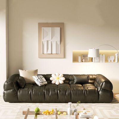 奶油风沙发 皮沙发