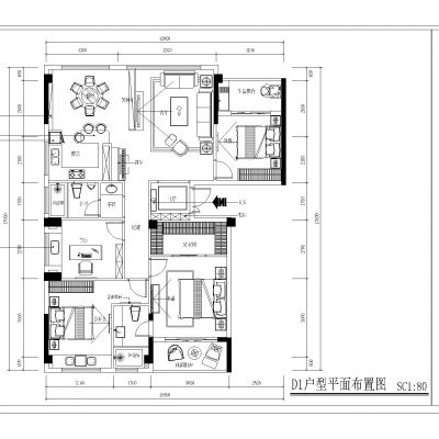 家装平面方案布置图