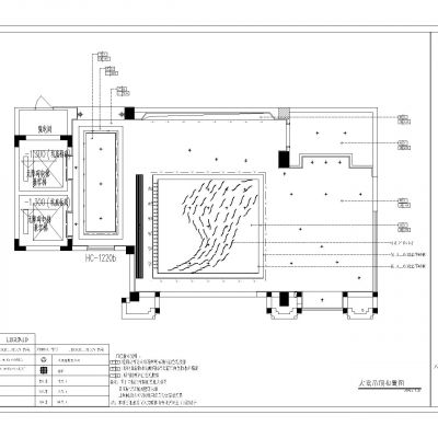新中式酒店大堂施工图及效果图