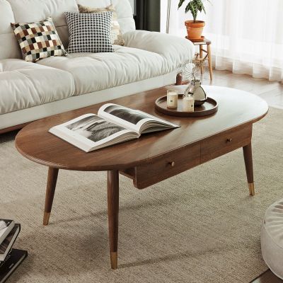 现代胡桃木茶几