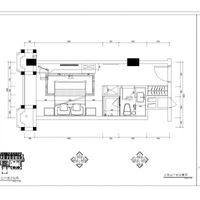 新中式大床房施工图