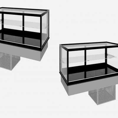 现代简约蛋糕店展示冰箱