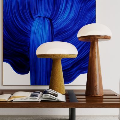儿童，蘑菇，台灯，亚克力，木质，布料