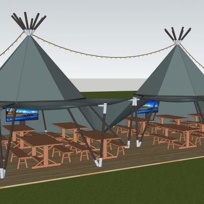 现代风格商业景观帐篷