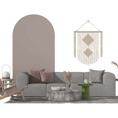 侘寂风沙发茶几组合