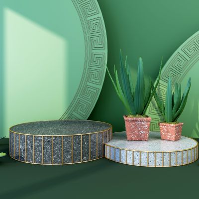 电商产品展台芦荟化妆品洗护美陈