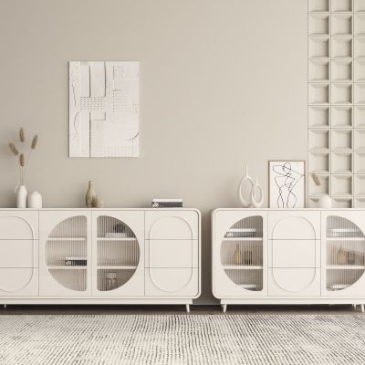 奶油风玄关柜 边柜 端景柜