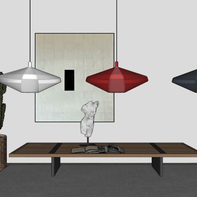 现代，侘寂，吊灯，亚克力，透明，玻璃，彩色，北欧