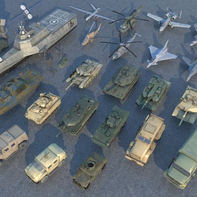 现代军用坦克组合