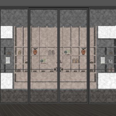 现代玻璃推拉门