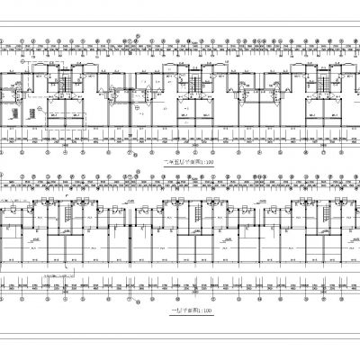建筑住宅及错层建施图带效果图