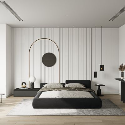 现代极简卧室