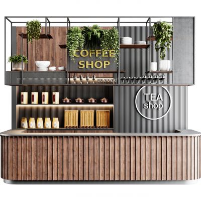 现代咖啡店工作台