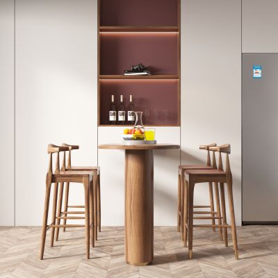 现代 吧台吧椅组合