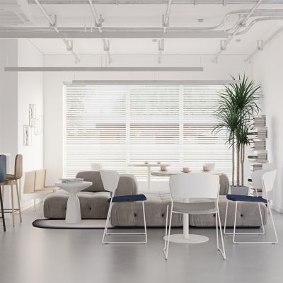 现代极简办公区休息区