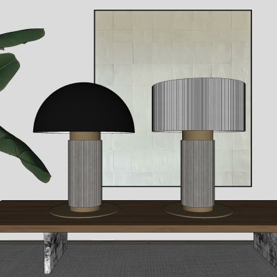 轻奢绒布金属台灯