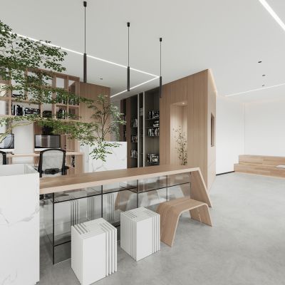 现代简约办公室休息区