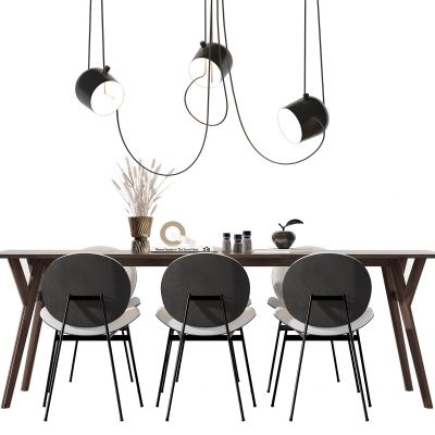 现代餐桌椅组合