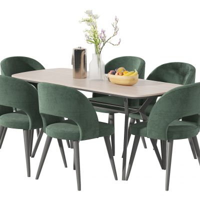 现代餐桌椅组合