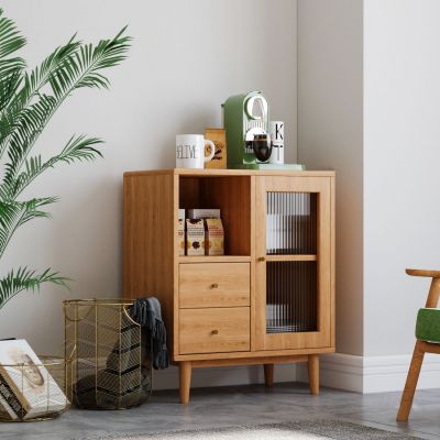 北欧实木餐边柜