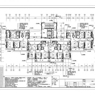 高层住宅建筑平立剖施工图