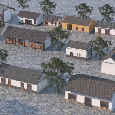 新中式乡村民房3D模型
