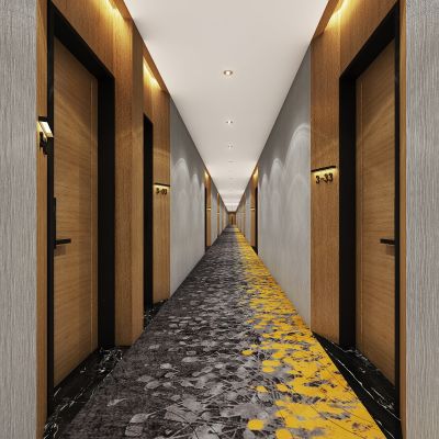 现代酒店走廊，酒店过道，酒店玄关过道，酒店饰品