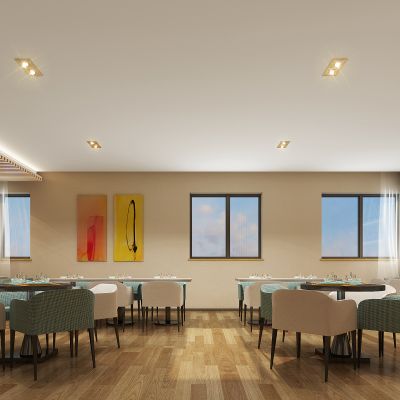 自助餐，客餐区，社区餐饮店，小餐厅，烧烤桌椅